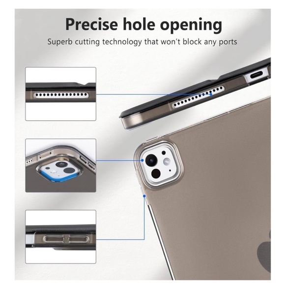Black iPad Pro 11” slim case with cover - Picture 4 of 7